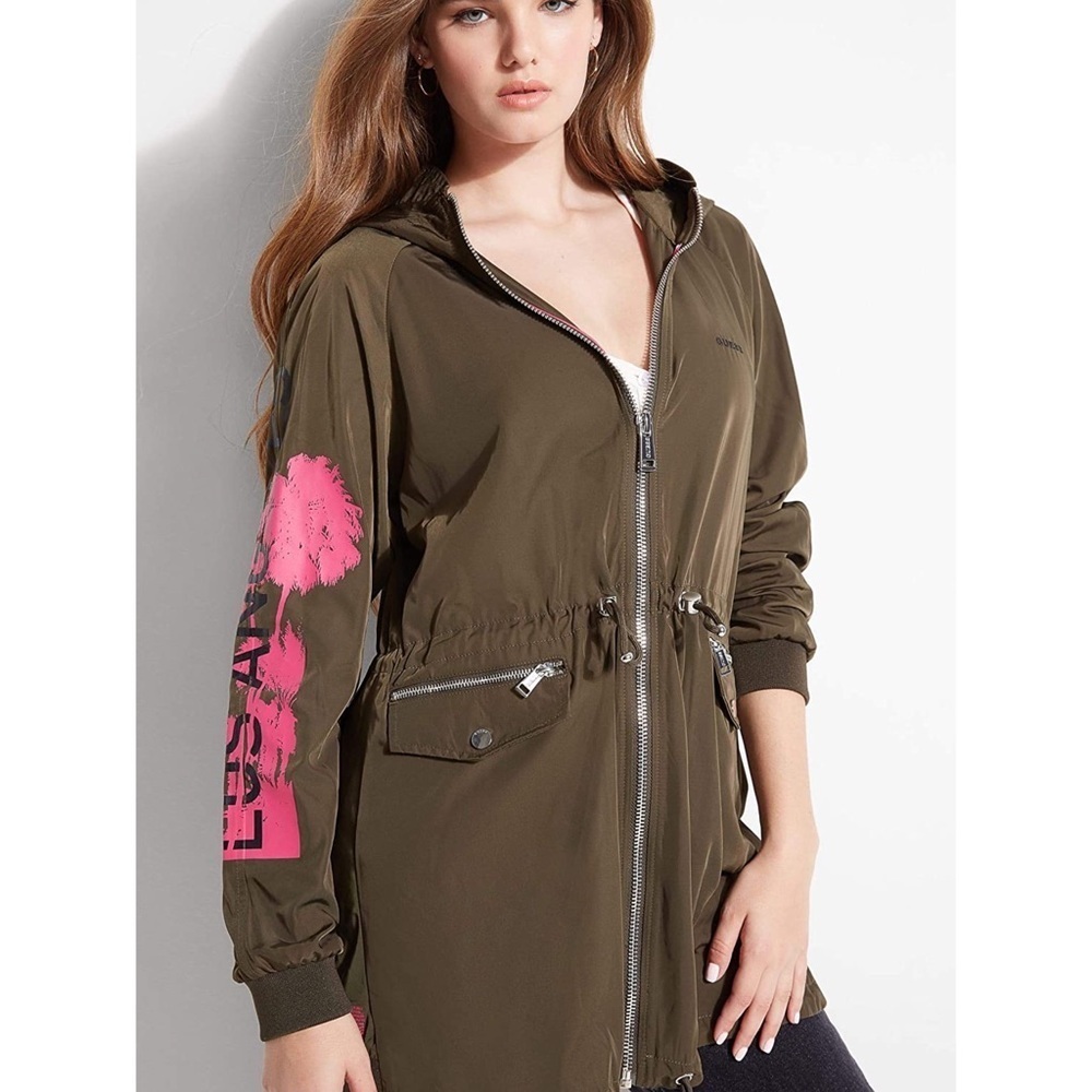 New GUESS Women’s Azure Parka Quilted Jacket SZ S